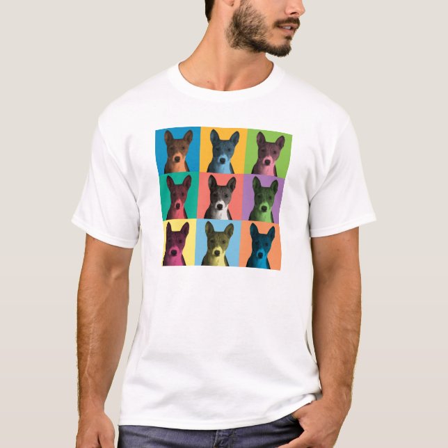 Camiseta del Estallido-Arte de Basenji (Anverso)