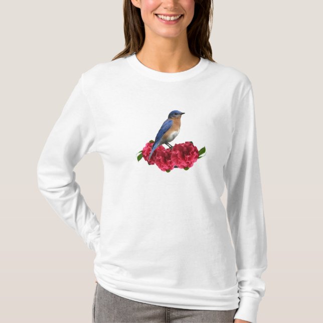 Camiseta del este de la camelia del Bluebird (Anverso)