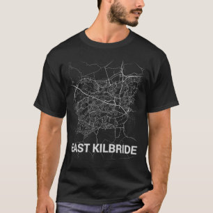 Camiseta Del este - mapa de la ciudad del kilbride