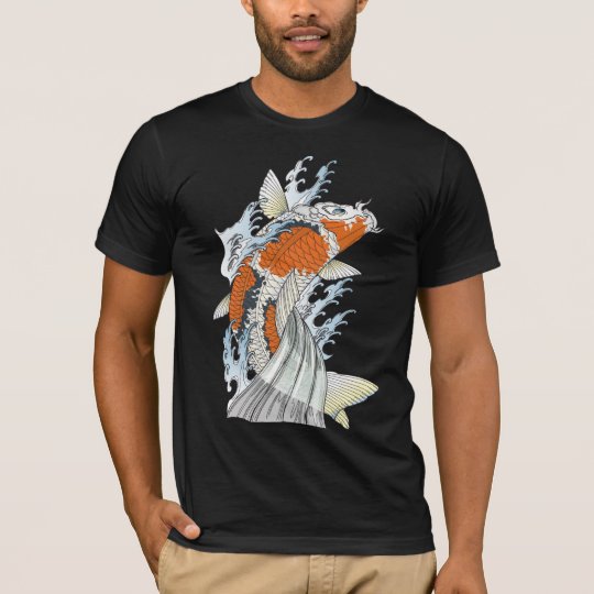 Camiseta del estilo de Tatto de la carpa de Koi