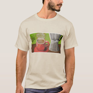 Camiseta del estilo del café del Bello Artes
