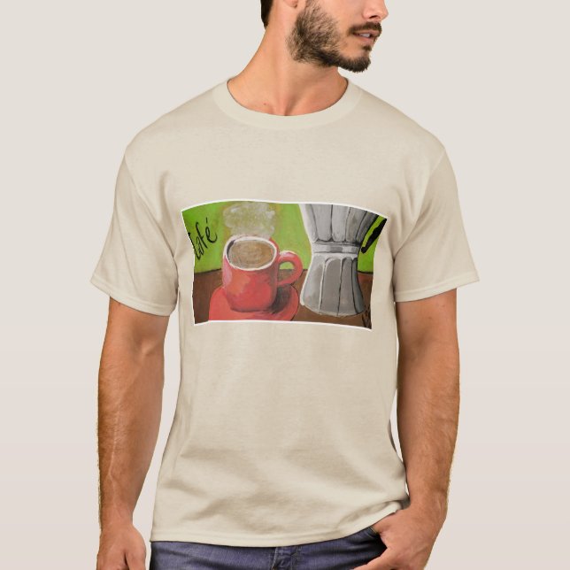Camiseta del estilo del café del Bello Artes (Anverso)