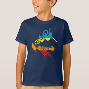 Camiseta del estilo libre de los niños BMX