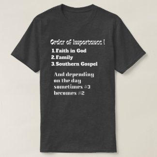 Camiseta Del Evangelio Sur De Importancia