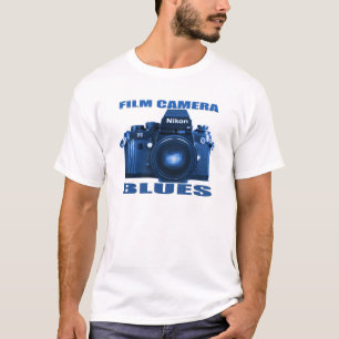CAMISETA del F-3 de Nikon de los AZULES de la