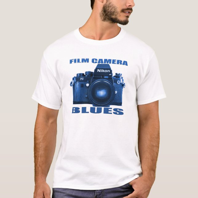 CAMISETA del F-3 de Nikon de los AZULES de la (Anverso)