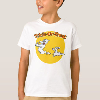 Camiseta del fantasma y del perro del fantasma