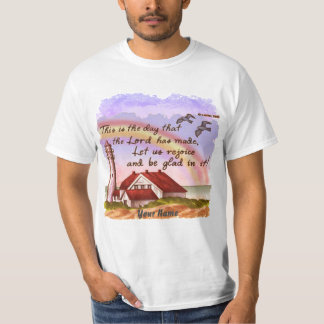 Camiseta del faro cristiano de oro