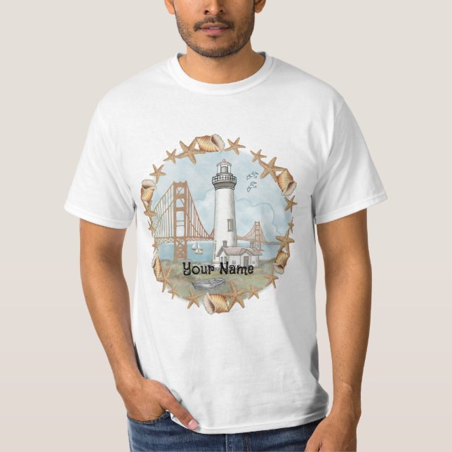 Camiseta del faro de California Shells (Anverso)