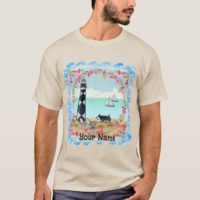 Camiseta del faro de Cape Lookout (Anverso)