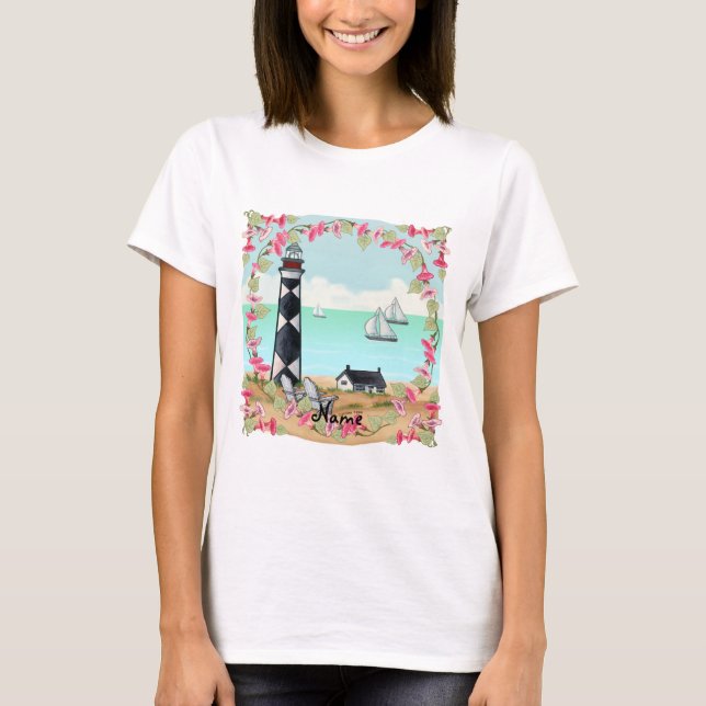 Camiseta del faro de Cape Lookout (Anverso)