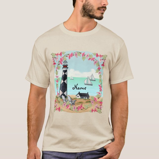 Camiseta del faro de Cape Lookout (Anverso)