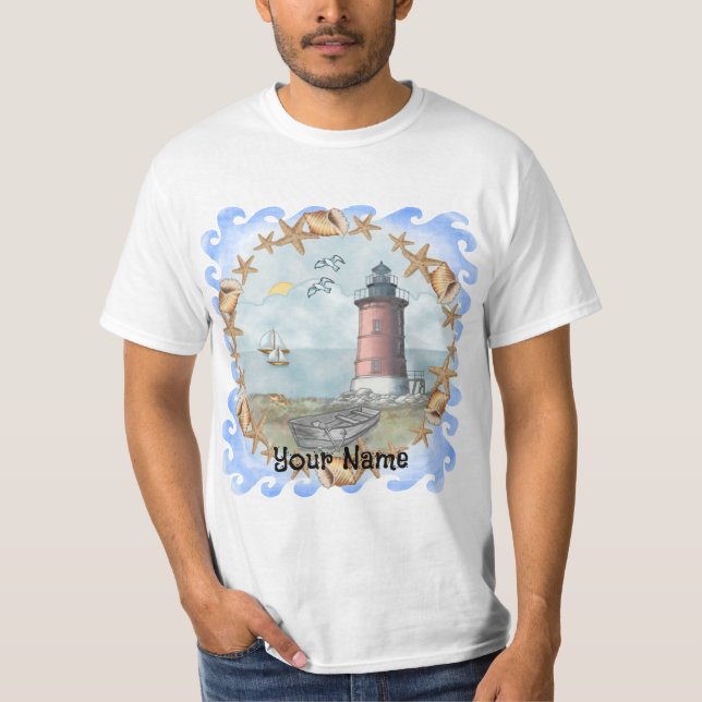 Camiseta del faro de Delaware Shells (Anverso)