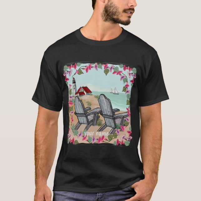 Camiseta del faro de Floral Noon (Anverso)