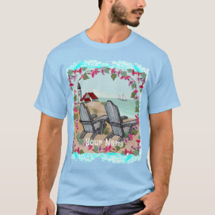 Camiseta del faro de Floral Noon