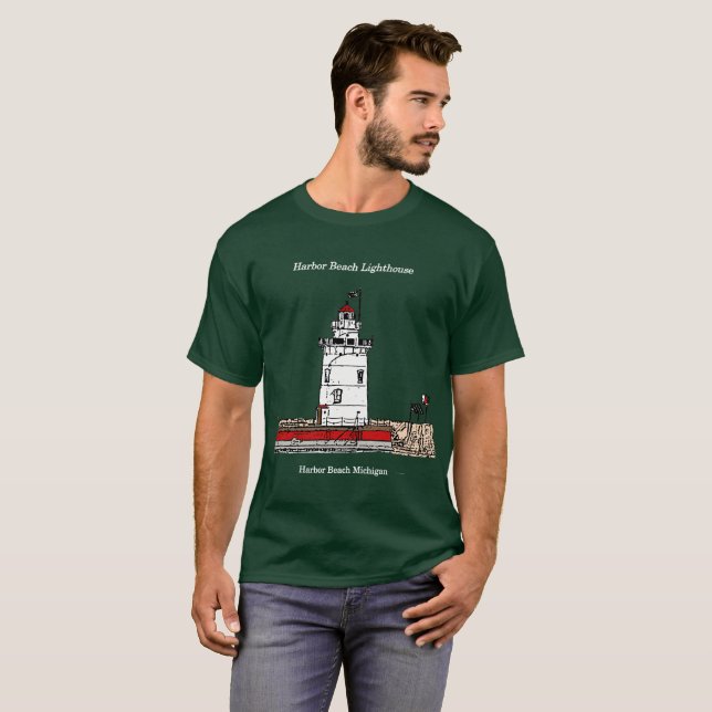 Camiseta del faro de Harbour Beach (Anverso completo)