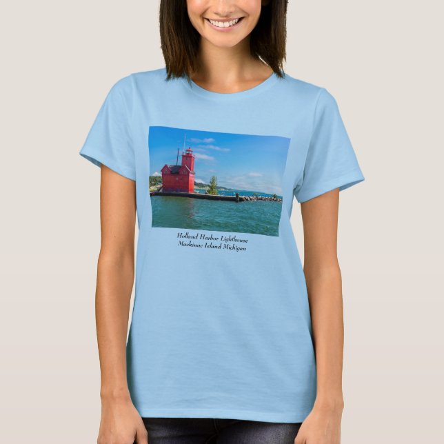 Camiseta del Faro de Holland Harbor (Anverso)