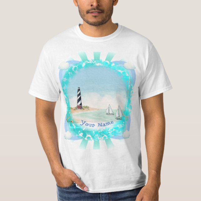 Camiseta del faro de la bahía (Anverso)