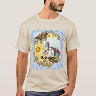 Camiseta del faro de mariposa