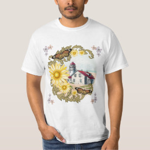 Camiseta del faro de mariposa