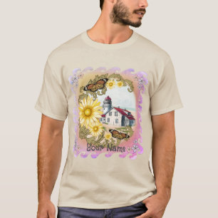 Camiseta del faro de mariposa