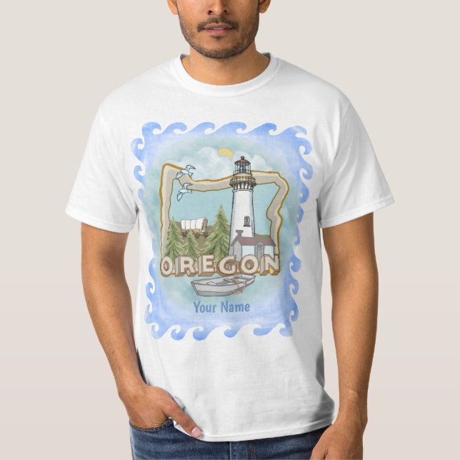 Camiseta del faro de Oregon (Anverso)