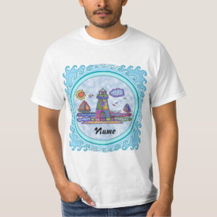 Camiseta del faro de parche