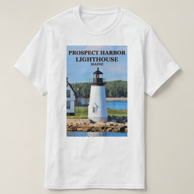 Camiseta del Faro de Prospect Harbor, Maine (Diseño del anverso)