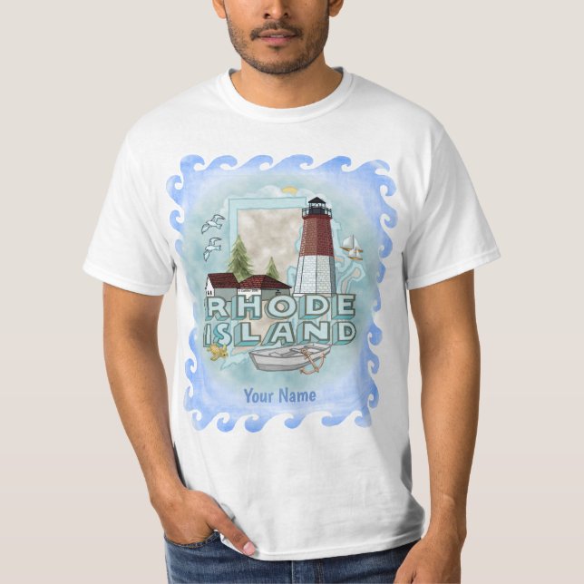 Camiseta del faro de Rhode Island (Anverso)