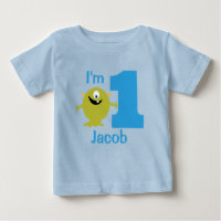 Camiseta del Fiesta de cumpleaños 1, Monstruo verd