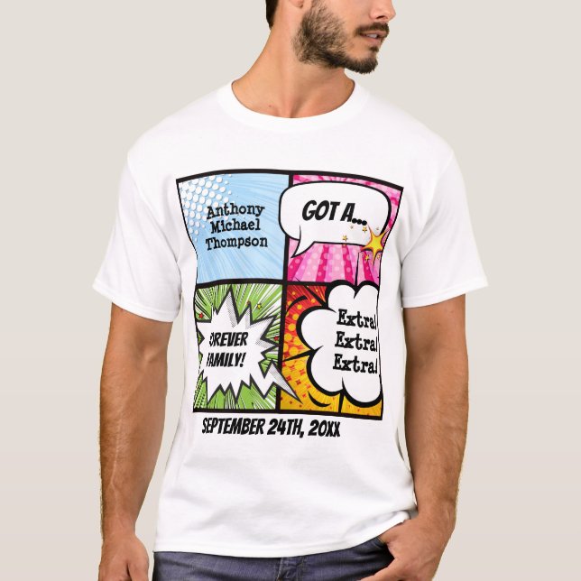 Camiseta del fiesta de la adopción del estilo del (Anverso)