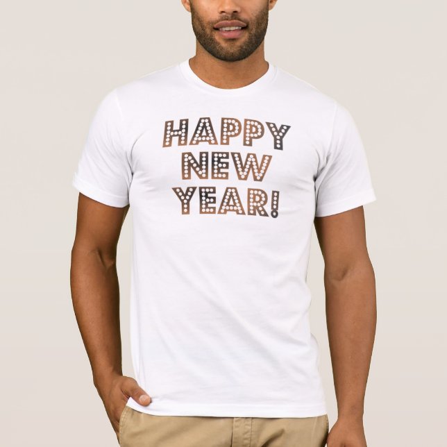 CAMISETA DEL FIESTA DE LA FELIZ AÑO NUEVO (Anverso)
