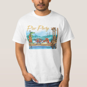 Camiseta del fiesta del embarcadero