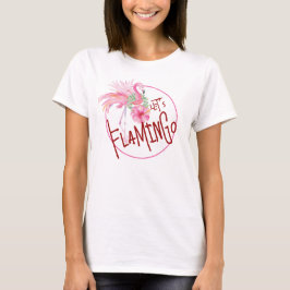 Camiseta Del Fiesta Tropical Rosa Flamingo T