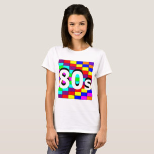 Camiseta del fondo coloreado 80s del ` de Sharnia'