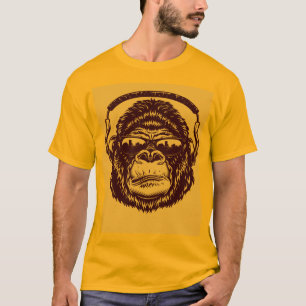 camiseta del fondo de fosey gorilla diana