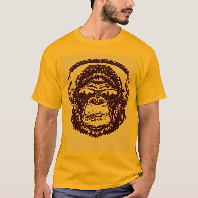 camiseta del fondo de fosey gorilla diana (Anverso)