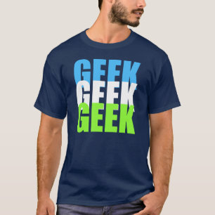 camiseta del friki con diseño verde blanco azul