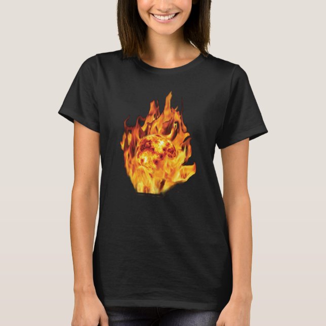 Camiseta del fuego de las mujeres (Anverso)