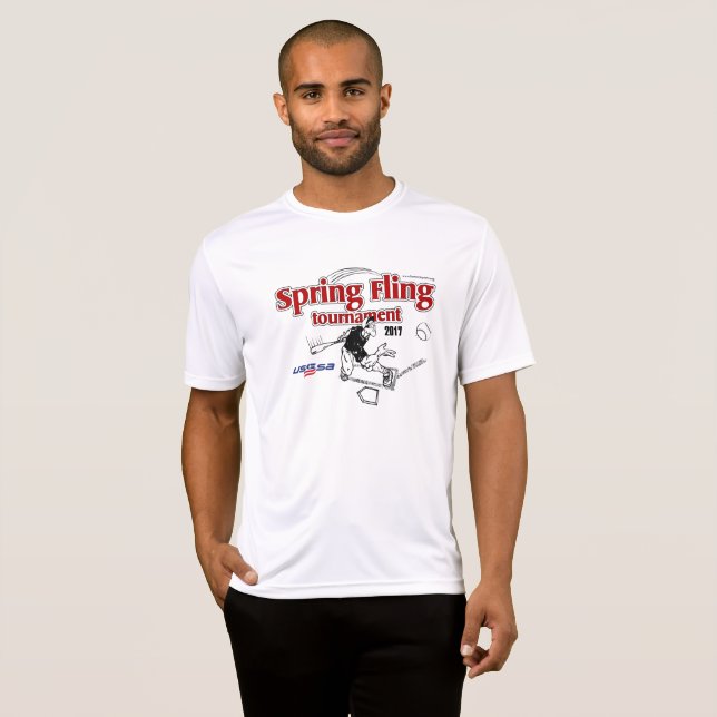 Camiseta del funcionamiento de los hombres (Anverso completo)