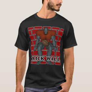 Camiseta del fútbol de la pared de ladrillo