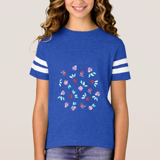 Camiseta del fútbol de los chicas de flores del