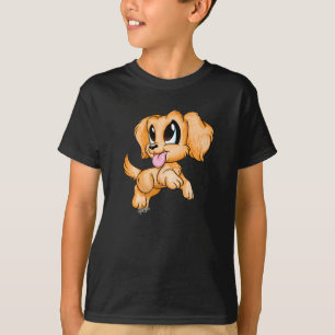 Camiseta del fútbol del golden retriever del niñ
