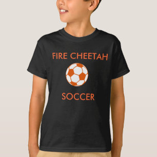 Camiseta del fútbol del guepardo del fuego