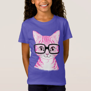 Camiseta del fútbol púrpura del chica Nerdy