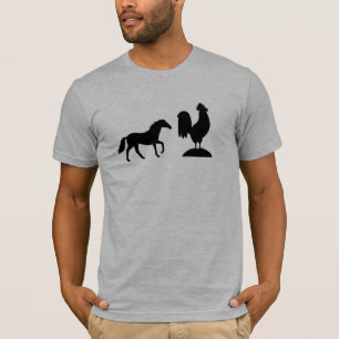 Camiseta del gallo del caballo