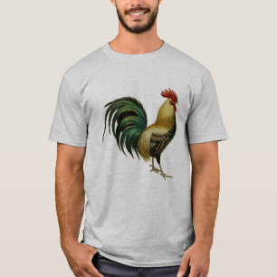 Camiseta del gallo para el aficionado anticuario