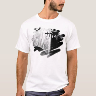 Camiseta del garabato del violín de los hombres