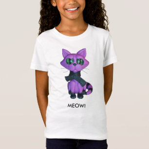 Camiseta del gatito de los chicas