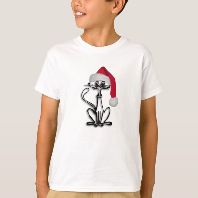 Camiseta del gatito de Santa (Anverso)